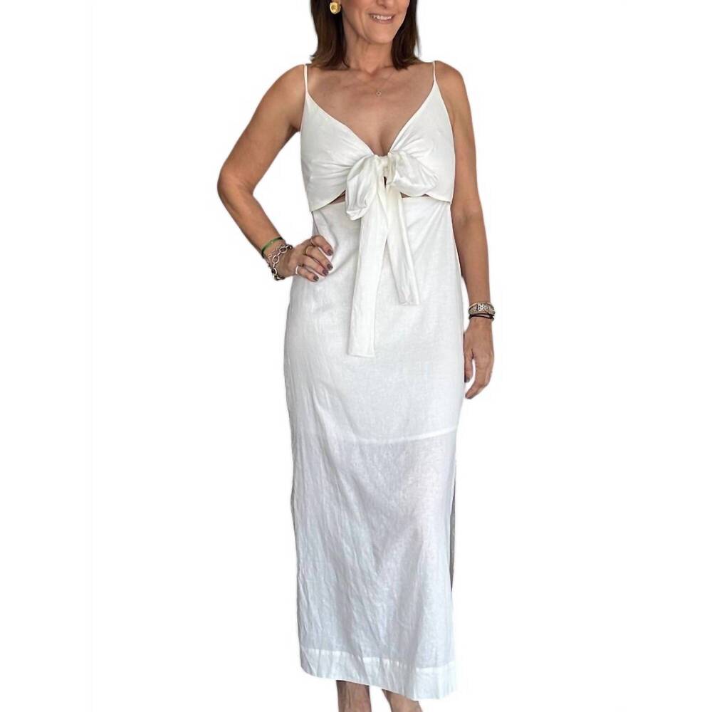 NEW DRESS TO twisted bust cropped dress in white